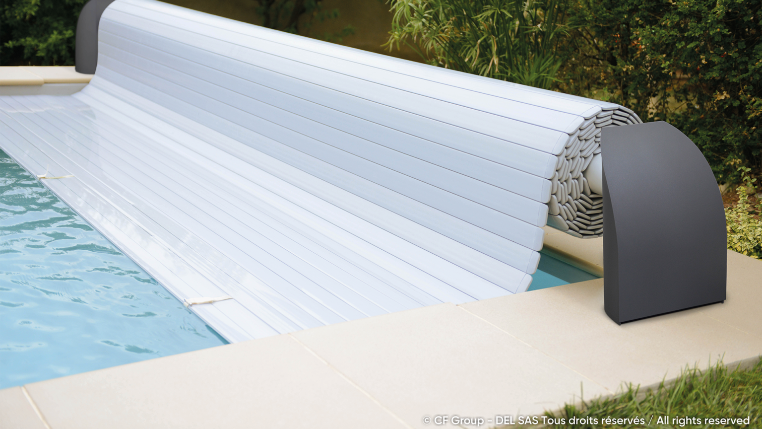 automatic slatted cover above-ground Contura DEL