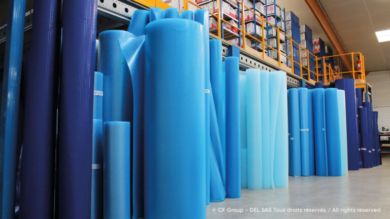 Rolls of Bubble covers at CF group - DEL SAS in Brécé