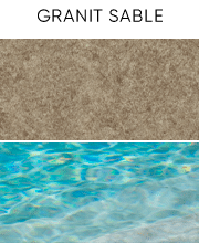 Liner granit sable rendu en eau
