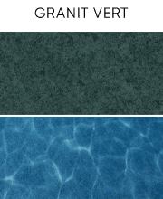 Liner granit vert rendu en eau